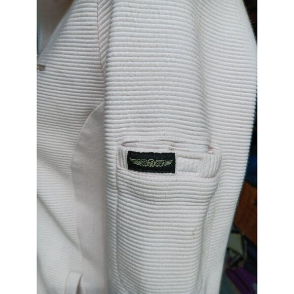 VTG The Ritz Carlton Dove Mountain Arizona Womens White Ribbed Jacket Full Zip M - Picture 15 of 16